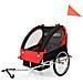 Rimorchio Da Bici Per Bambini E Passeggino 2 In 1 Nero E Rosso - Foto miniatura 2