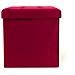 Pouf Contenitore Imbottito Pieghevole Modello Velvet Colore Bordeaux   - Foto miniatura 1