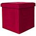 Pouf Contenitore Imbottito Pieghevole Modello Velvet Colore Bordeaux   - Foto miniatura 3