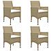 Set Mobili da Pranzo per Giardino 5 pz Beige - Foto miniatura 3