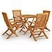 Set da Pranzo da Giardino 5 pz in Legno Massello di Teak - Foto miniatura 1