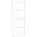 Porta Interna Bianca 76x201,5 Cm Vetro Temperato Alluminio Slim - Foto miniatura 2