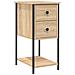Comodino Rovere Sonoma 32x42x70 Cm In Legno Multistrato - Foto miniatura 1