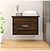 Comodino A Parete Rovere Marrone 41,5x36x28 Cm - Foto miniatura 1