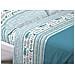 Completo Lenzuola Letto In 100% Cotone Made Italy Disegno Marino Pesci Singolo Azzurro - Foto miniatura 2