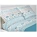 Completo Lenzuola Letto In 100% Cotone Made Italy Disegno Marino Pesci Singolo Azzurro - Foto miniatura 1