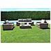 Salotto Da Esterno Giardino 5 Posti Con Struttura In Alluminio Rivestito In Wicker Intrecciato Con Cuscini Richard - Foto miniatura 1