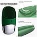 Spazzola Per La Pulizia Del Viso, Scrubber Elettrico Per Il Viso Impermeabile In Silicone Morbido 3 In 1, Spazzola Per Il Viso Vibrante Sonica Impermeabile Ipx7 Ricaricabile Tramite Usb Per Pulizia Profonda, Esfoliante Delicato E Massaggio - Verde - Foto miniatura 2