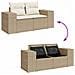 Set Divano Da Giardino 9 Pz Con Cuscini Beige In Polyrattan - Foto miniatura 2