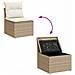 Set Divano Da Giardino 9 Pz Con Cuscini Beige In Polyrattan - Foto miniatura 8