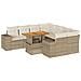 Set Divano Da Giardino 9 Pz Con Cuscini Beige In Polyrattan - Foto miniatura 1