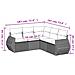 Set Divano Da Giardino 5 Pz Con Cuscini Grigio In Polyrattan - Foto miniatura 3