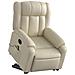 Poltrona Alzapersona Elettrica Reclinabile Crema In Similpelle - Foto miniatura 2