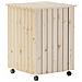 Cesta Biancheria Con Ruote Rana 45x45x64 Cm Legno Massello Pino - Foto miniatura 5
