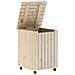 Cesta Biancheria Con Ruote Rana 45x45x64 Cm Legno Massello Pino - Foto miniatura 6