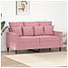Divano a 2 Posti Rosa 120 cm in Velluto - Foto miniatura 2