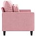 Divano a 2 Posti Rosa 120 cm in Velluto - Foto miniatura 4