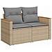 Set Divano da Giardino 5 pz con Cuscini Beige in Polyrattan - Foto miniatura 4