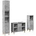 Set Mobili da Bagno 3 pz Grigio Cemento in Legno Multistrato - Foto miniatura 1