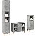 Set Mobili da Bagno 3 pz Grigio Cemento in Legno Multistrato - Foto miniatura 2