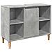 Set Mobili da Bagno 3 pz Grigio Cemento in Legno Multistrato - Foto miniatura 8