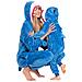 Pigiama Per Bambini Kigurumi Onesie Costume Squalo Blu 115-125 - Foto miniatura 3