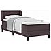 Letto box spring con materasso Marrone scuro 80 x 200 cm - Foto miniatura 3