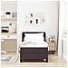 Letto box spring con materasso Marrone scuro 80 x 200 cm - Foto miniatura 4