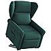 Poltrona Alzapersona Reclinabile Verde Scuro in Tessuto - Foto miniatura 1