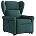 Poltrona Alzapersona Reclinabile Verde Scuro in Tessuto - Foto miniatura 3