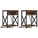 Armadio da Notte 2 pcs Rovere marrone 41 x 31 x 51 cm - Foto miniatura 1