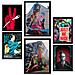 Set Di 6 Stampe Pittura Decorativa, Graffiti, Street Art Colorata Incorniciata Con Illustrazioni Di Design Per La Decorazione Murale A3 & A4 Cornice Nera - Foto miniatura 1