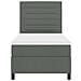 Letto a molle con materasso Grigio scuro 80 x 200 cm Tessuto - Foto miniatura 8