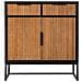 Credenza Con 2 Cassetti E 2 Ante In Legno E Metallo Nero 80x39,5x89 - Foto miniatura 2