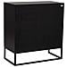 Credenza Con 2 Cassetti E 2 Ante In Legno E Metallo Nero 80x39,5x89 - Foto miniatura 4