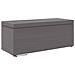 Pouf Grigio Pelle Sintetica e Legno Ingegnerizzato - Foto miniatura 1