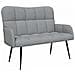 Sofa a Due Posti Grigio chiaro 115 x 61 x 87 cm Tessuto - Foto miniatura 1