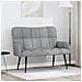 Sofa a Due Posti Grigio chiaro 115 x 61 x 87 cm Tessuto - Foto miniatura 2