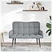 Sofa a Due Posti Grigio chiaro 115 x 61 x 87 cm Tessuto - Foto miniatura 3