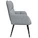 Sofa a Due Posti Grigio chiaro 115 x 61 x 87 cm Tessuto - Foto miniatura 5