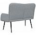 Sofa a Due Posti Grigio chiaro 115 x 61 x 87 cm Tessuto - Foto miniatura 6