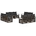 Set Divano da Giardino 12 pcs Grigio polyrattan - Foto miniatura 1