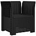 Poltrona a 1 Posto con Cuscino Aspetto Rattan PP Antracite - Foto miniatura 2