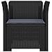Poltrona a 1 Posto con Cuscino Aspetto Rattan PP Antracite - Foto miniatura 3