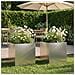 Vaso da giardino 2 pz Argento 35 x 35 x 35 cm Acciaio Inox - Foto miniatura 2