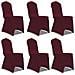 Coprisedia In Tessuto Elasticizzato Rosso Di Burgundia 6 Pezzi - Foto miniatura 1