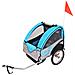 Rimorchio Da Bici Per Bambini Grigio E Blu 30 Kg - Foto miniatura 1