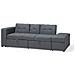 Divano Letto Grigio Scuro Con Cassetti E Ottomano Contenitore Falster - Foto miniatura 6