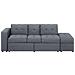 Divano Letto Grigio Scuro Con Cassetti E Ottomano Contenitore Falster - Foto miniatura 19