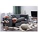 Divano Letto Grigio Scuro Con Cassetti E Ottomano Contenitore Falster - Foto miniatura 2